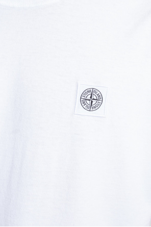 Stone Island Pull&Bear loose fit t-shirt Kitsun with back print in white