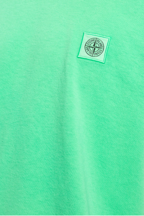 Stone Island Striped Trim Detail Polo T-Shirt in Cotton