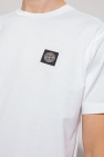 Stone Island VETEMENTS T-shirt lilla mit "Polizei"-Print Schwarz