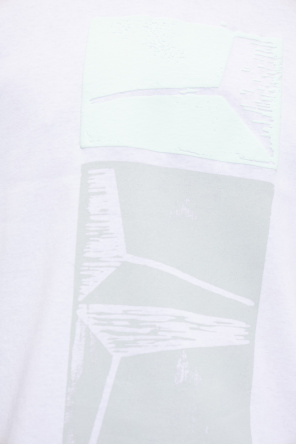 Stone Island TEEN metallic-detail cotton T-shirt Nero