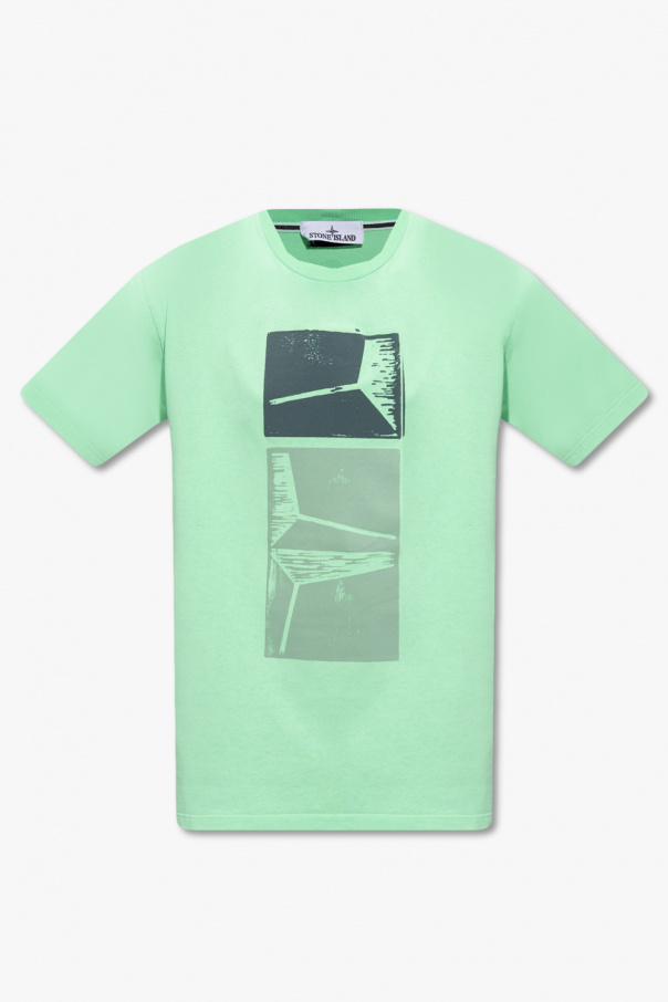 Stone Island crystal-embellished printed T-shirt