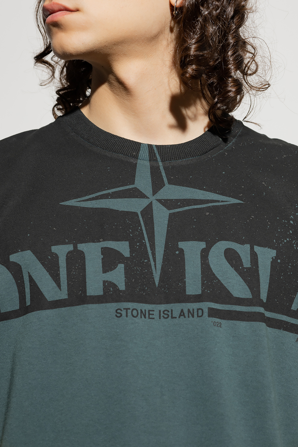 Stone Island T-shirt Green with logo