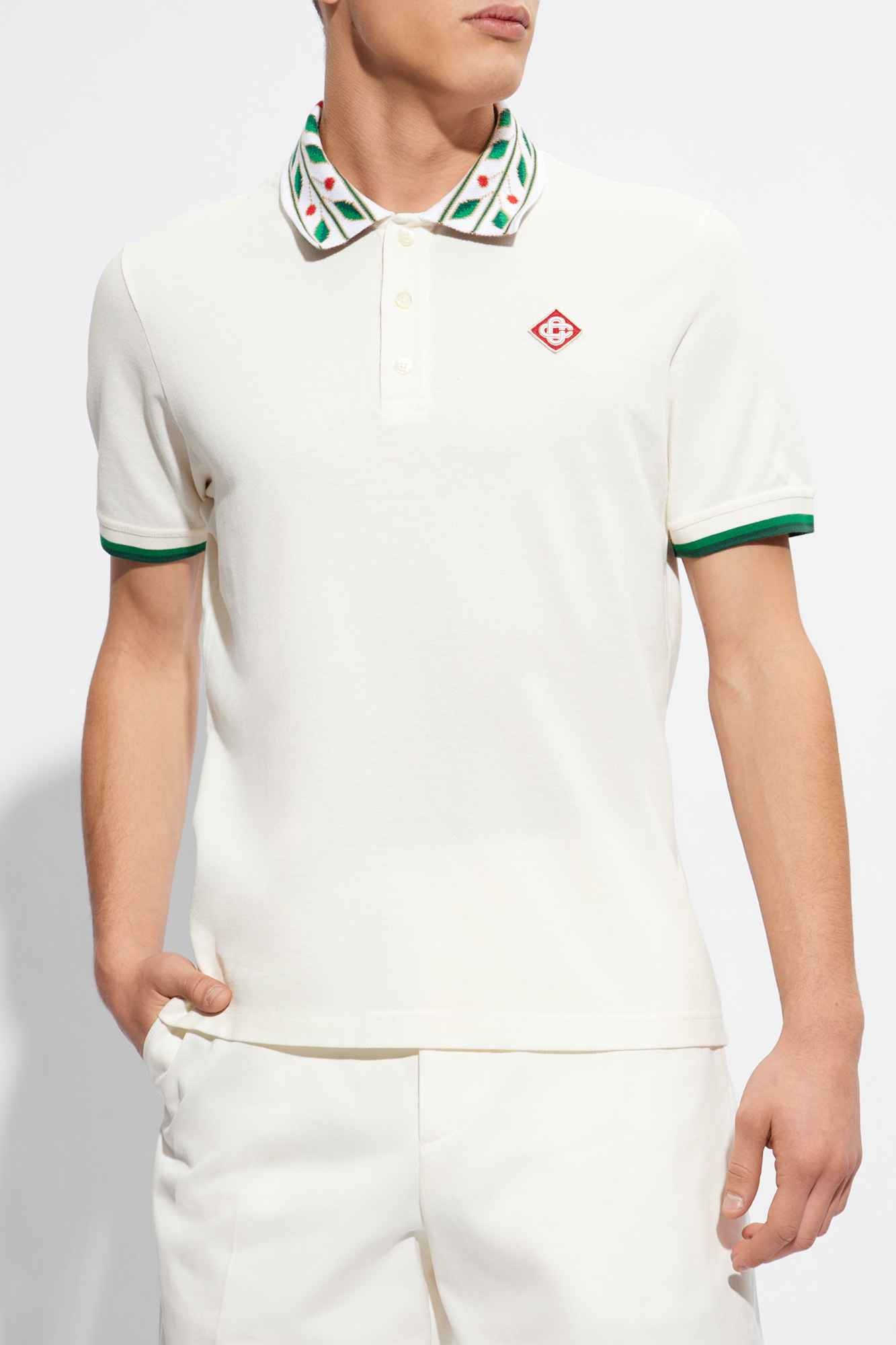 Casablanca Patched polo shirt