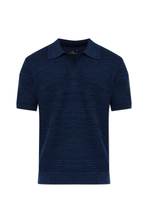 Polo with decorative weave