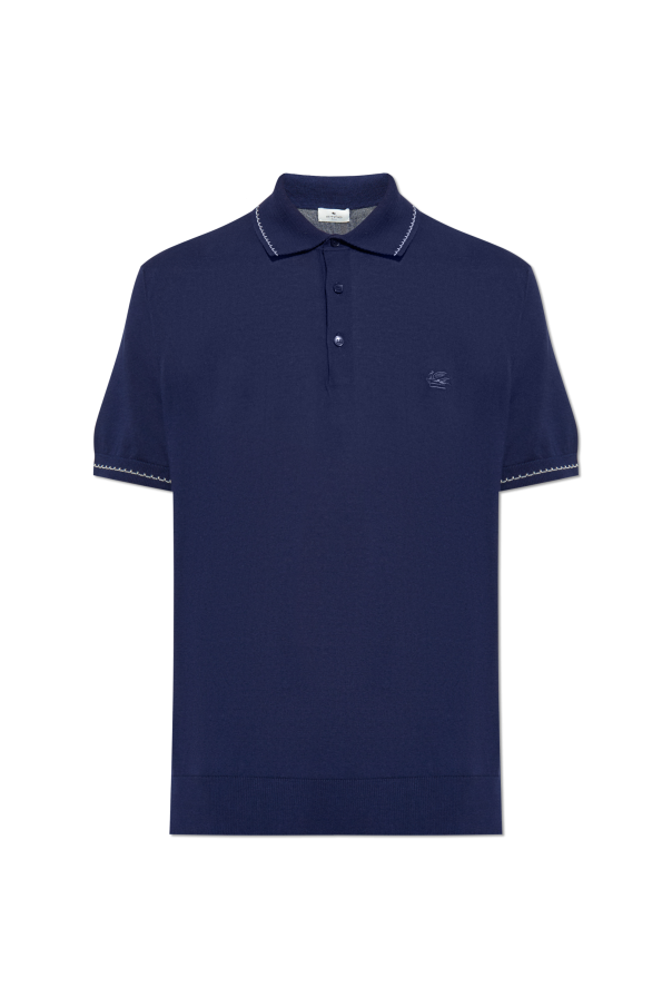 Etro Bawełniane polo z wyszytym logo