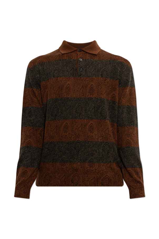 Wool polo sweater od Etro