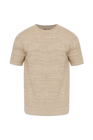 T-shirt with a decorative knit