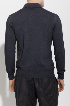 Etro Wełniane polo z długimi rękawami