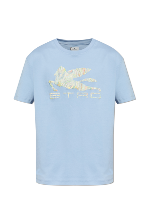 T-shirt with a colorful logo print