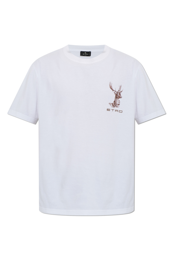 T-shirt with embroidered logo od Etro