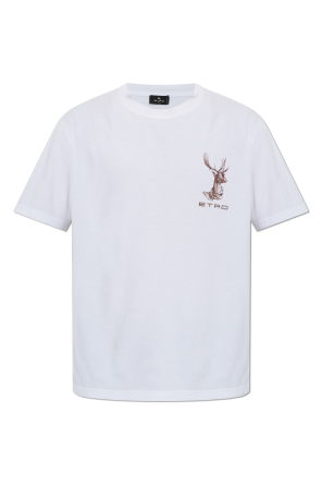 Camiseta con logo bordado