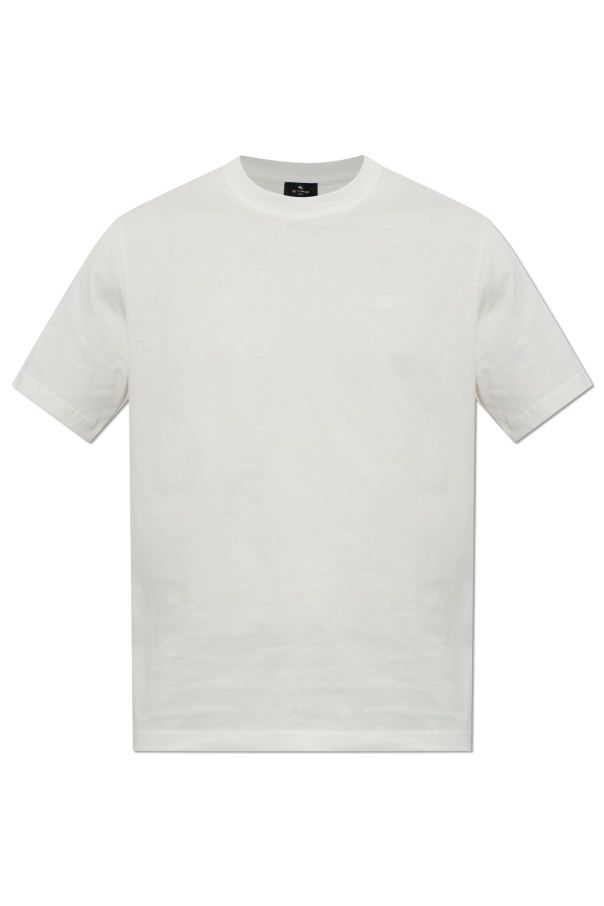 T-shirt with embroidered logo od Etro