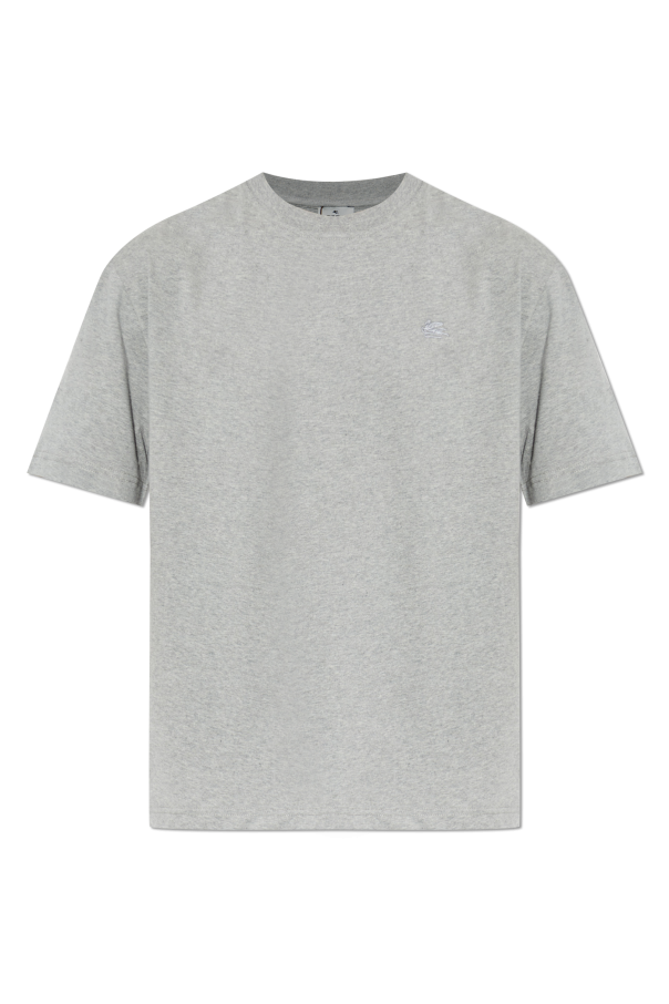 T-shirt with embroidered logo od Etro
