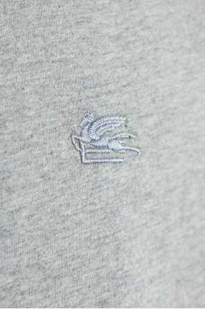 Etro T-Shirt mit aufgesticktem Logo