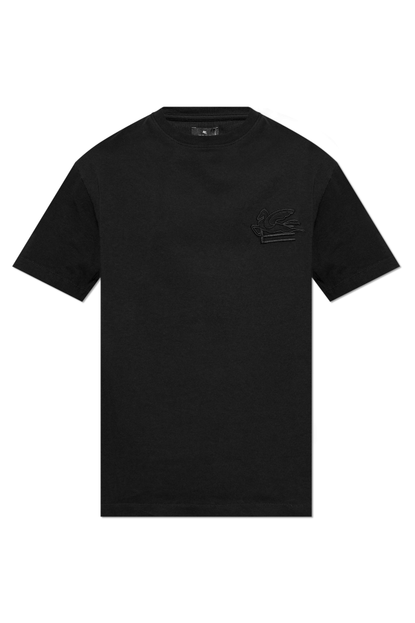 T-shirt with embroidered logo od Etro