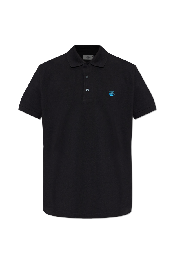 Cotton polo with logo od Etro