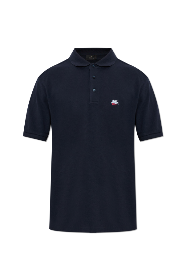 Polo with embroidered logo od Etro