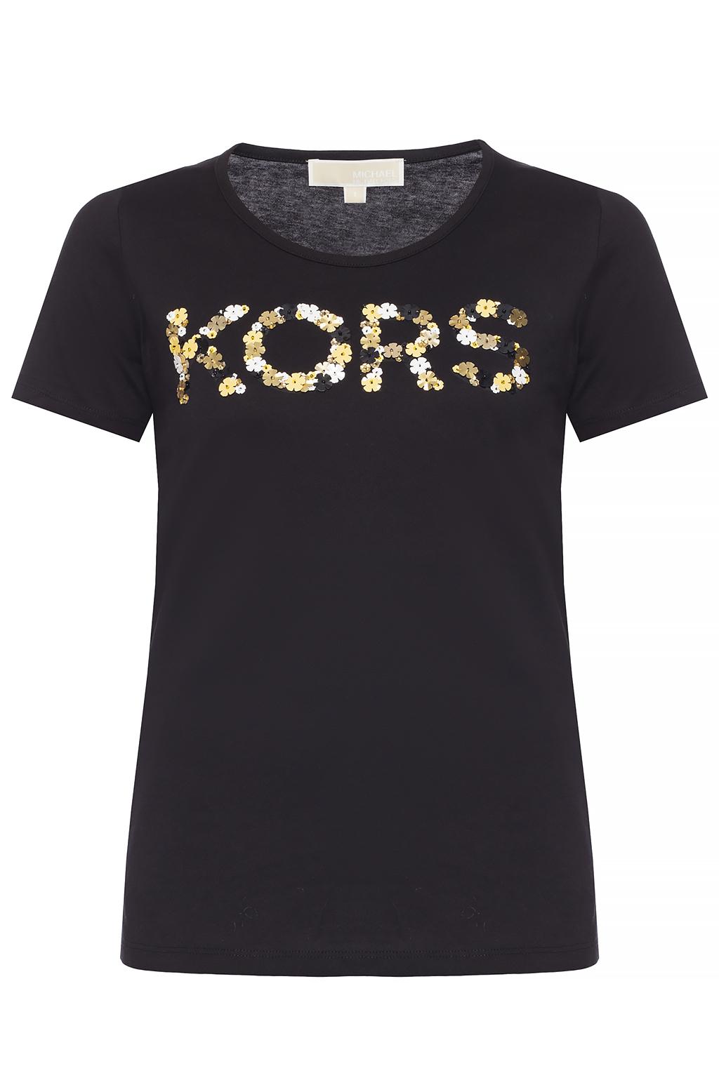 Black Floral logo T-shirt Michael Michael Kors - Vitkac Sweden