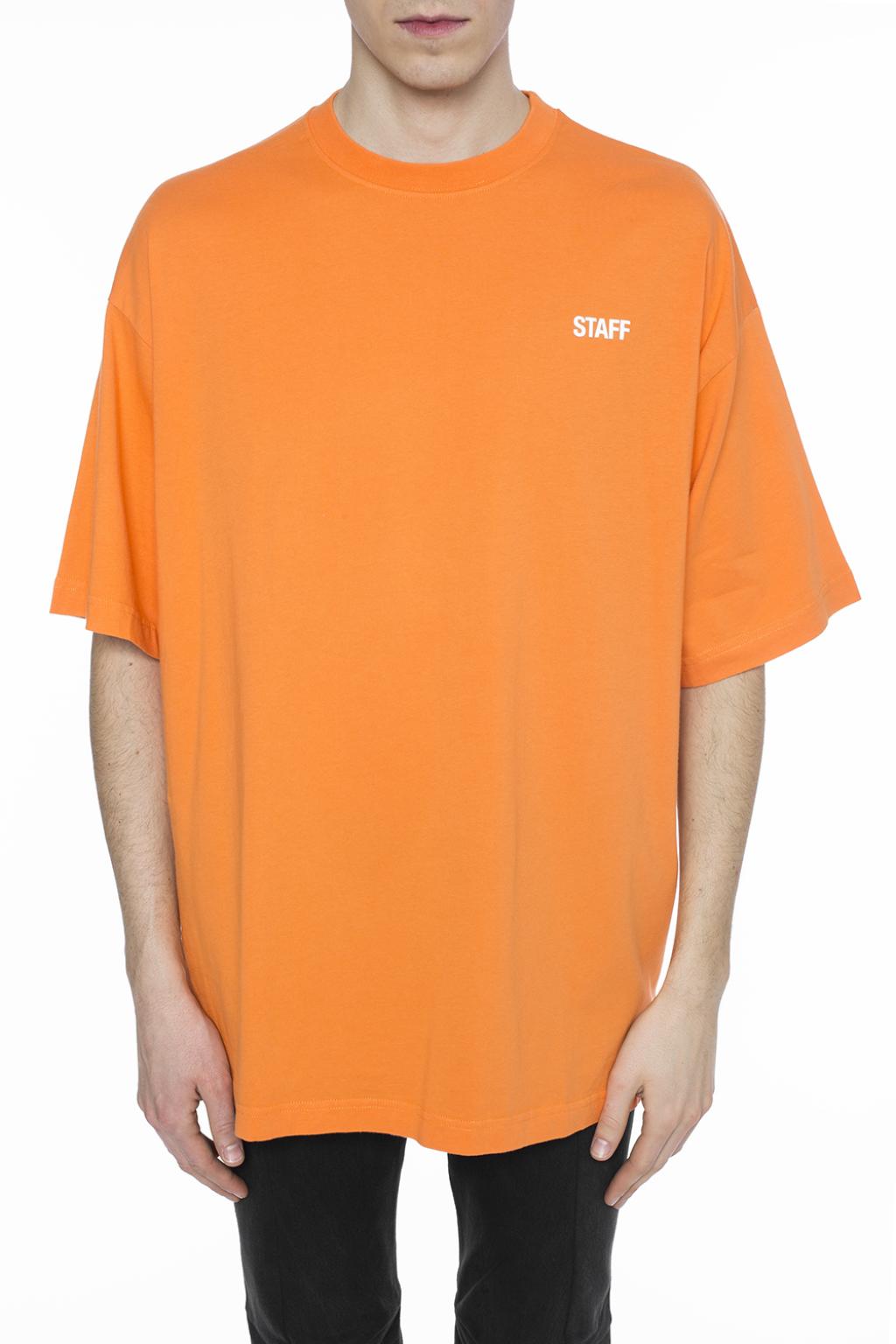 Orange Logo T-shirt VETEMENTS - Vitkac GB