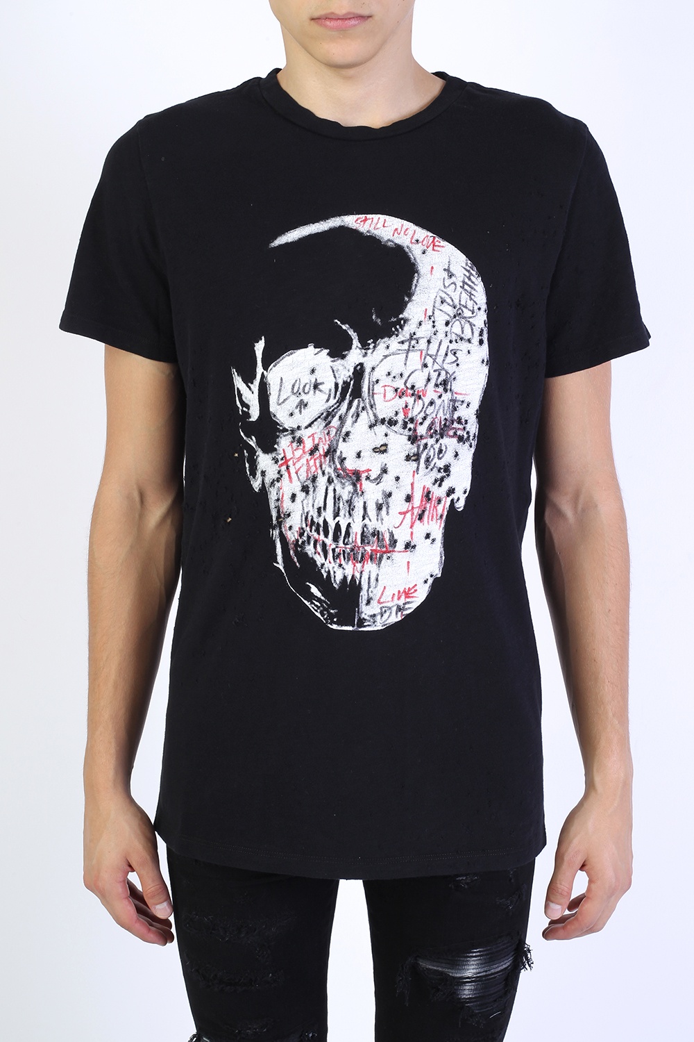 Amiri T-shirt with holes, Men's Clothing