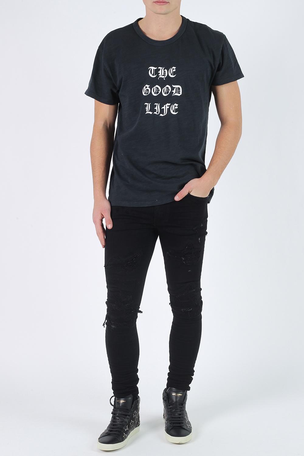 Black Printed oversize T-shirt Amiri - Vitkac GB