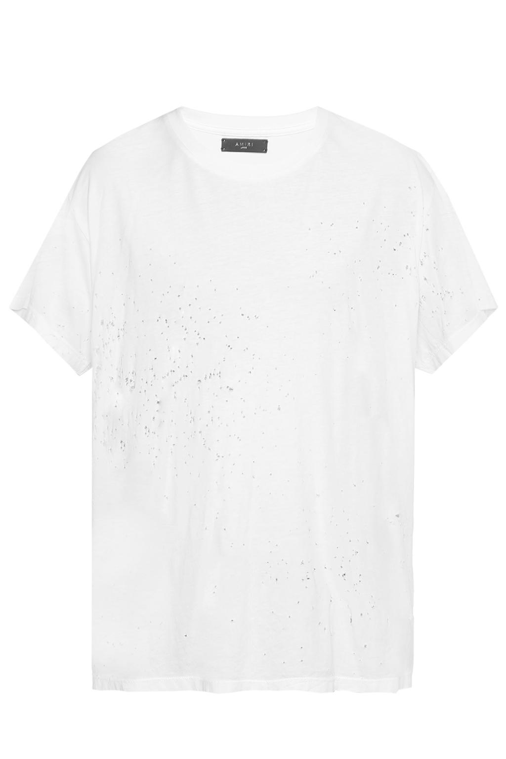 Amiri T-shirt with holes, Men's Clothing