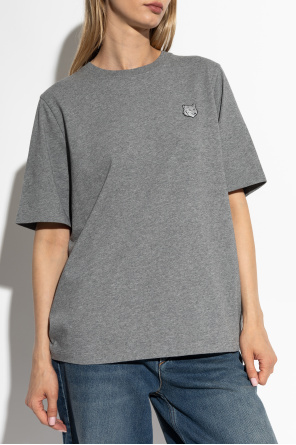 Maison Kitsuné T-shirt z naszywką