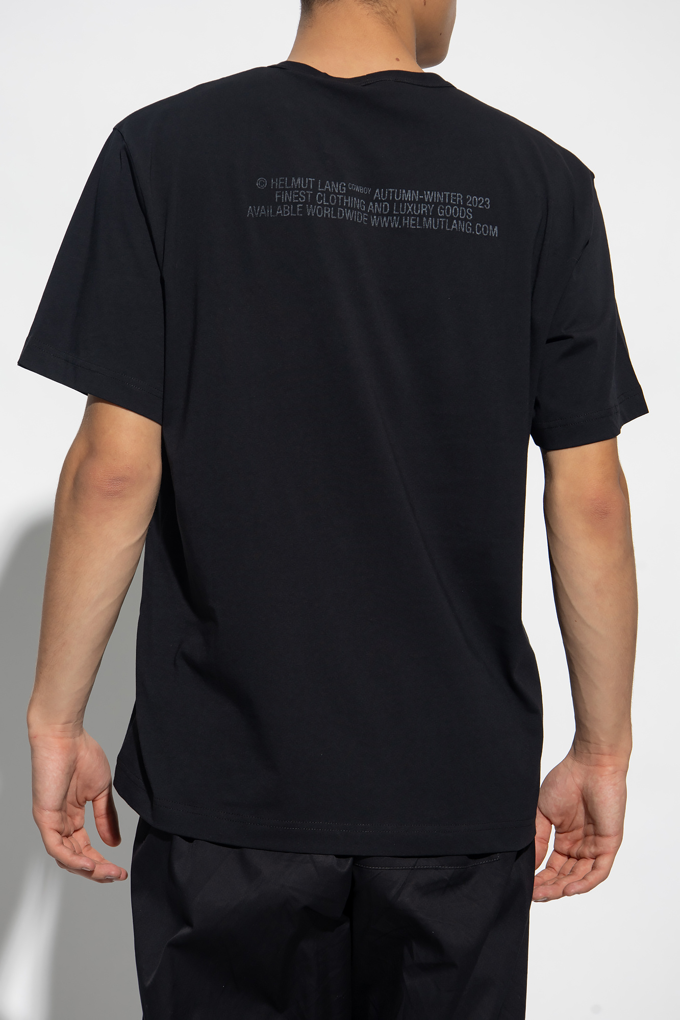 Helmut Lang Cropped T-shirt 90s met gestrikte achterkant in wit