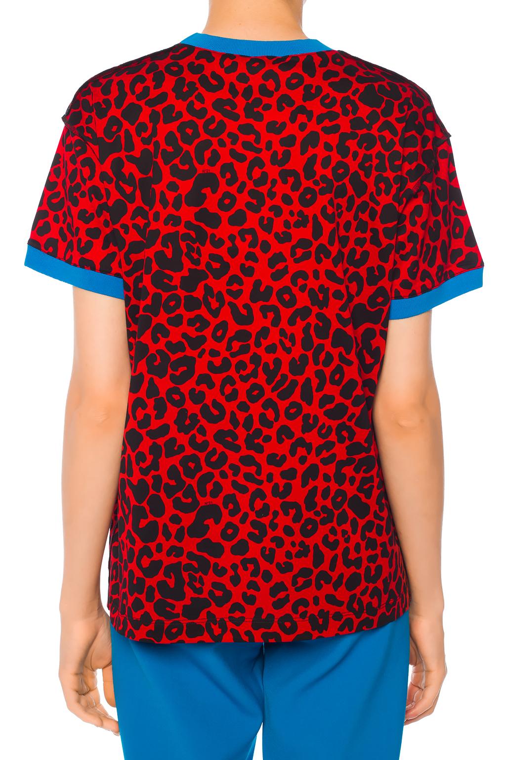 blue leopard print t shirt