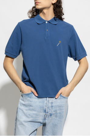 Nick Fouquet Rozgrotowana koszula polo z kontrastującą wkładką