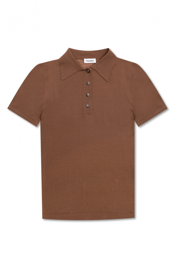 Nanushka ‘Hatti’ wool polo shirt