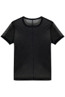 Helmut Lang BLACK Transparent T-shirt