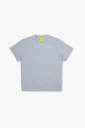 Timberland Stack T-shirt Encolure met logo in blauw groen