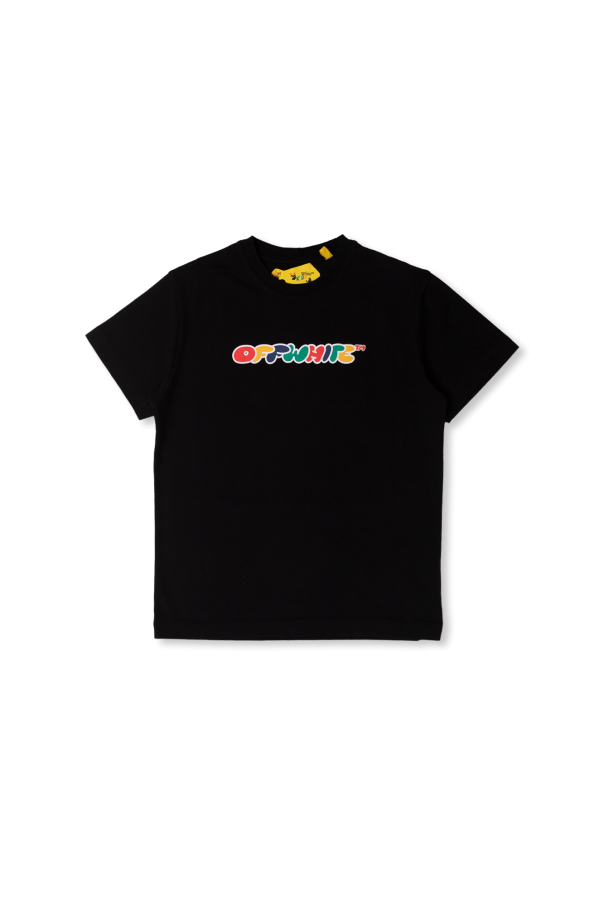 Off-White Kids geometric GG Supreme-Tech bowling shirt
