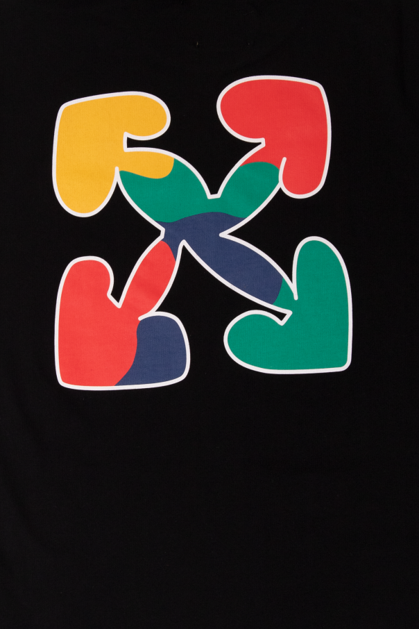 Off-White Kids geometric GG Supreme-Tech bowling shirt