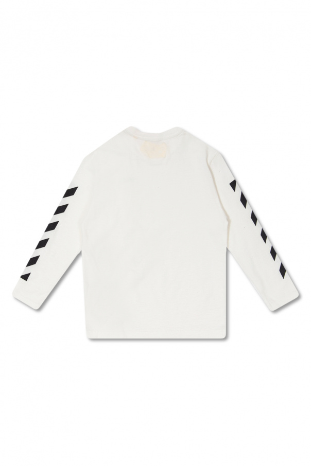 Off-White Kids T-shirt stribet with long sleeves