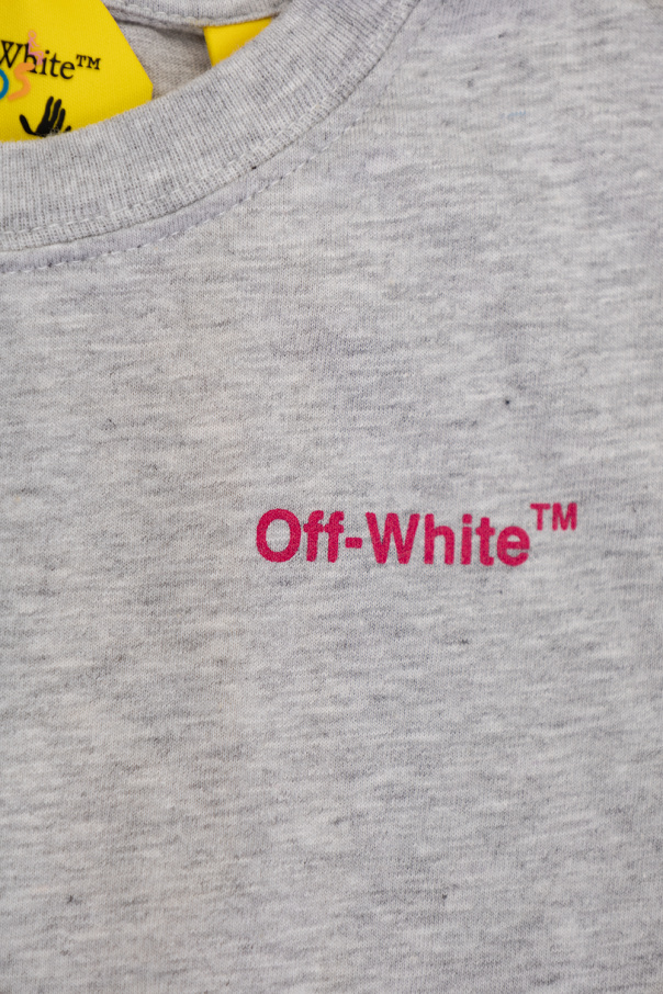 Off-White Kids Traditional Softshell Rain Jacket with Detachable Hood