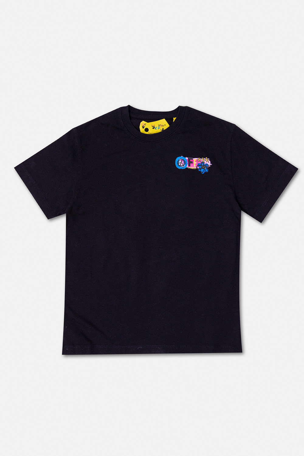 Off-White Kids Double Team cropped T-shirt