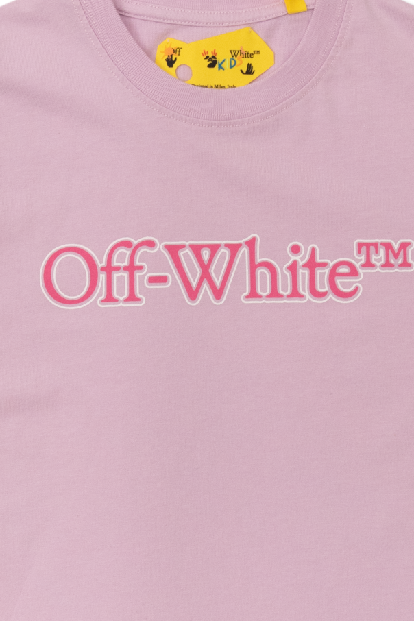 Off-White Kids Tibetan Miltype T-shirt 9808 BLACK