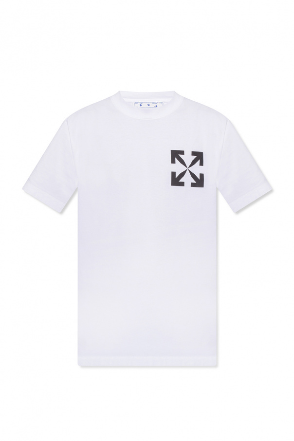 Off-White T-shirt med dødningehovedtryk