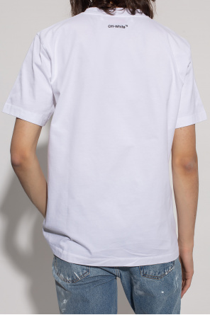 Off-White T-shirt med dødningehovedtryk