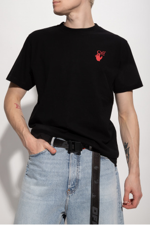 Off-White collarless wrap T-Shirt shirt