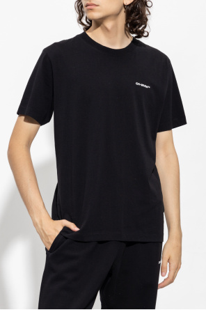 Off-White Helmut Lang slogan-print cotton t-shirt Blu