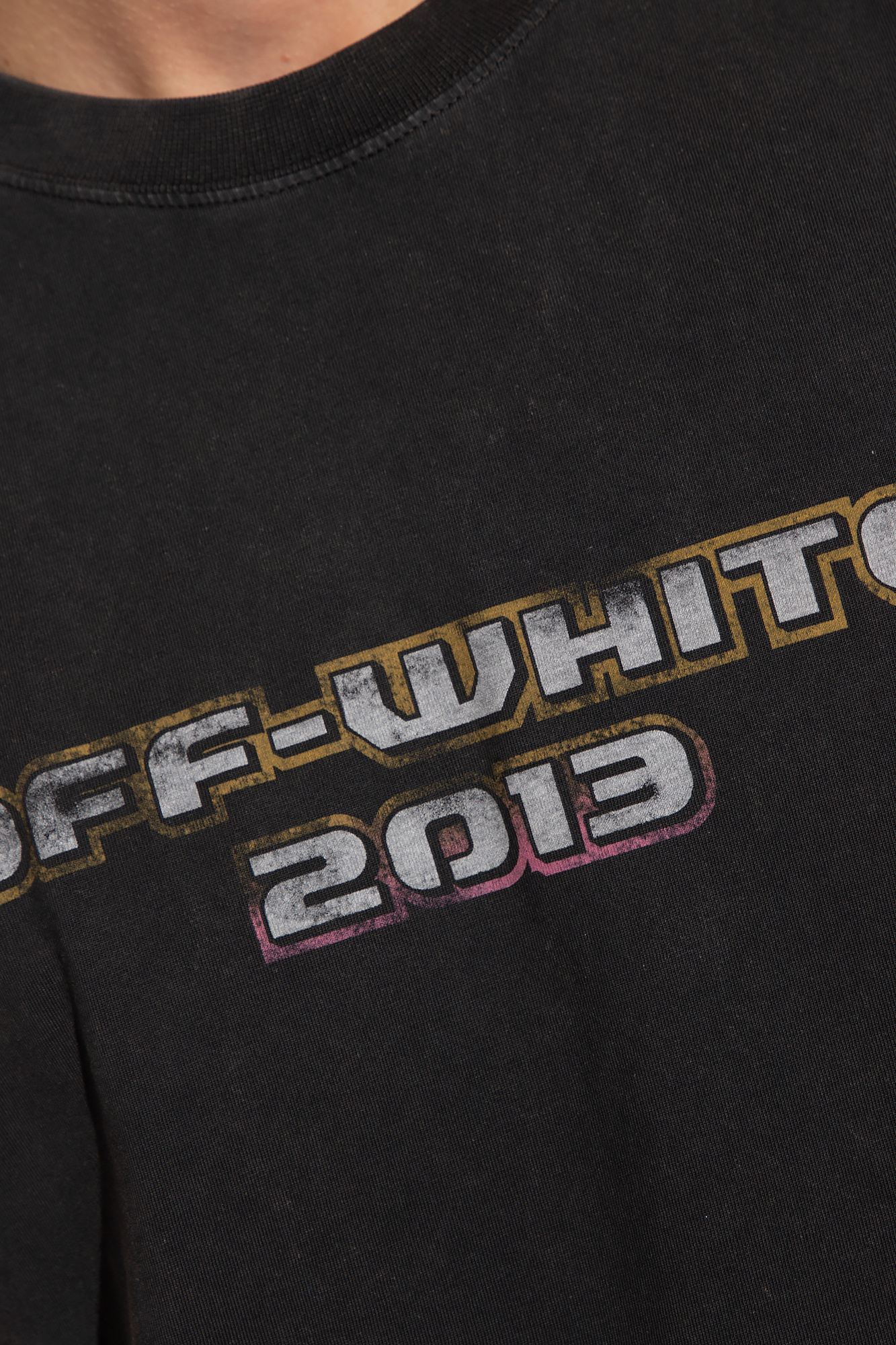 Off-White T-shirt with vintage effect