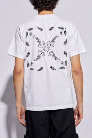 Off-White T-shirt z motywem ‘paisley’