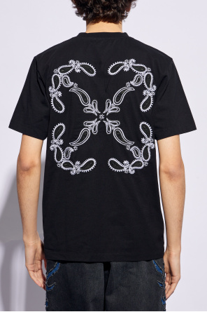 Off-White T-shirt with paisley motif