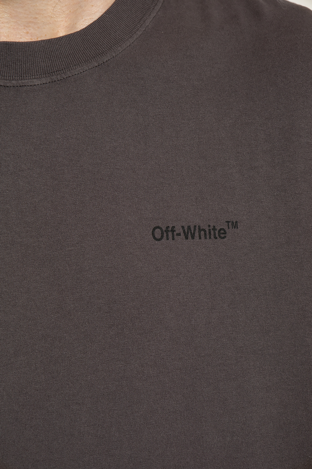 Off-White bengal stripe long-sleeve shirt Arancione