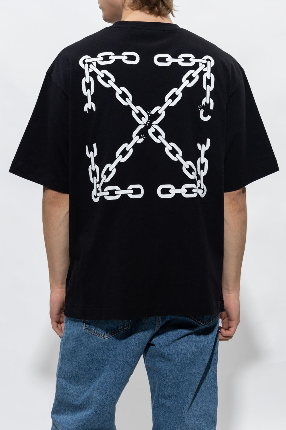 Off-White FIVE CM slogan-print cotton T-shirt