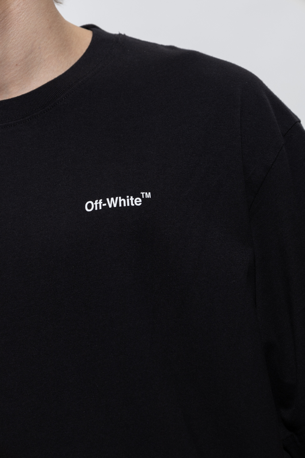 Off-White FIVE CM slogan-print cotton T-shirt