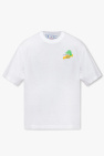 Balenciaga logo-print pinstriped shirt